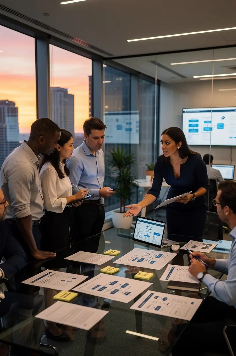 Cross-functional teams enhancing workflow efficiency and collaboration.