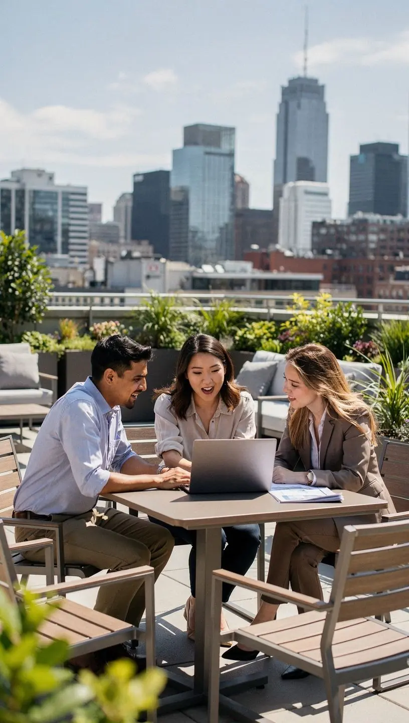 Professional business solutions illustration